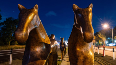 Light Horse Interchange artwork installation
